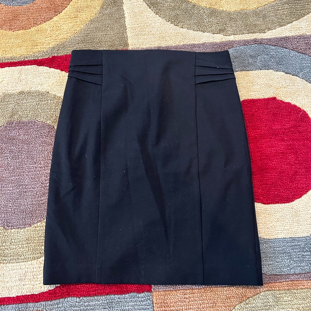 Express Black High Waisted Pencil Skirt Back Slit Business Office Style Size 8